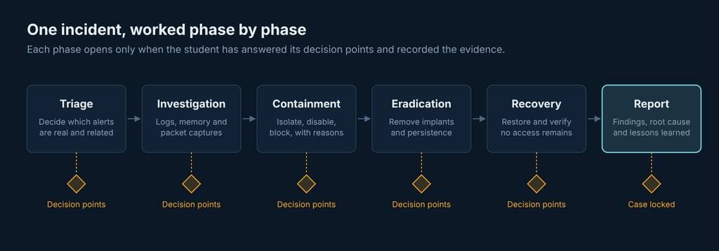 Nordvakt incident response lifecycle: triage, investigation, containment and recovery, reporting